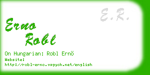 erno robl business card